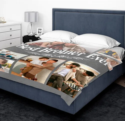 Miniatura 35 de Manta personalizada con foto/texto, manta con imagen personalizada, regalos de amor, regalos personalizados para parejas para novio, novia, esposa