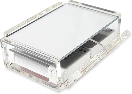Miniatura 12 de La Canasta - Juego de bandeja para cartas con 2 barajas de cartas en caja acrílica con tapa deslizante y base giratoria, mantiene la pila de cartas