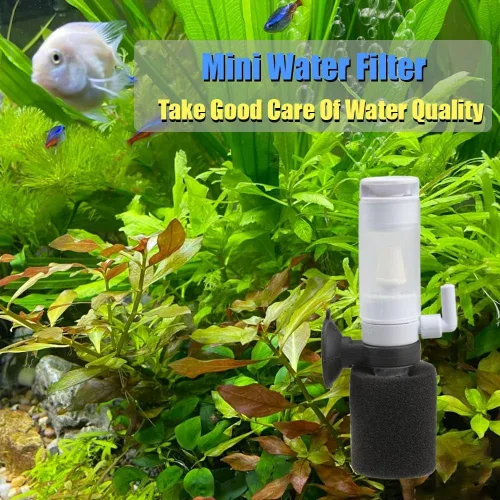 Miniatura 6 de Senzeal Mini esponja filtro de pescado silencioso 3 en 1 pequeño acuario bomba de aire filtro para agua dulce y salada tanque de peces pequeño