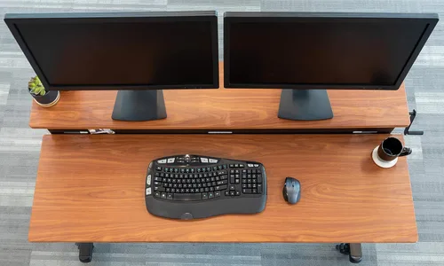 Miniatura 40 de DESK STORE - Escritorio para computadora ajustable para estar sentado o parado