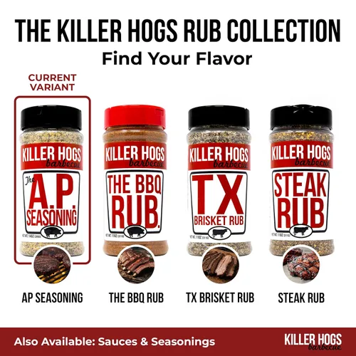 Miniatura 8 de Killer Hogs AP Seasoning Championship BBQ and Grill Condimento multiusos para carne de res, bistec, hamburguesas, cerdo y pollo Sal, pimienta