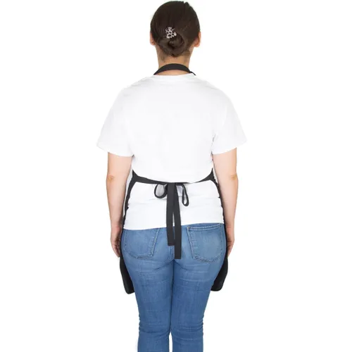 Miniatura 5 de Delantal para estilista - Revestimiento protector impermeable - Delantal de salón, Delantal negro - Poliéster con revestimiento de poliuretano