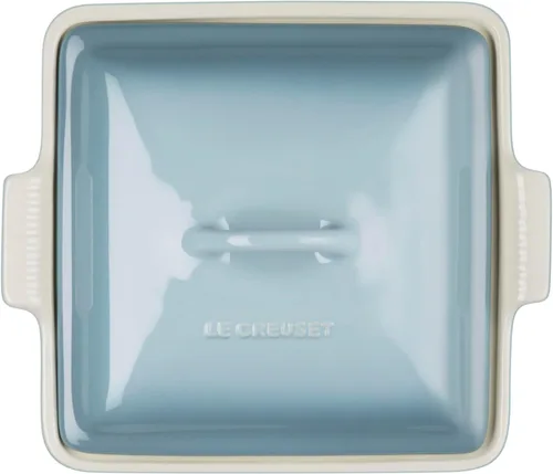 Miniatura 3 de Le Creuset Cacerola cuadrada cubierta de gres Heritage, 2.36L (9"), Sal Marina Sea Salt