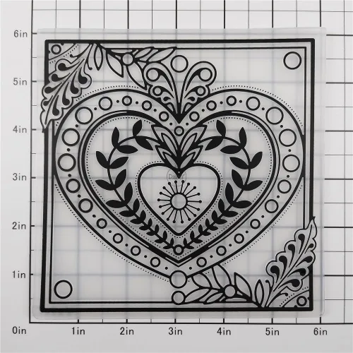 Miniatura 2 de DzIxY Fondo de corazón Carpetas de grabación en relieve de plástico para tarjetas que hacen suministros DIY papel 3D plantillas de álbumes