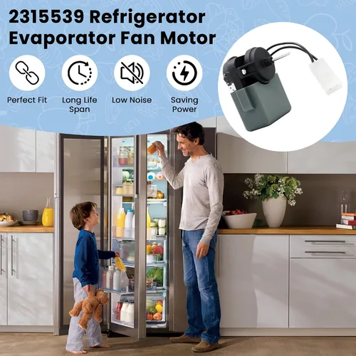 Miniatura 6 de Motor de ventilador evaporador de refrigerador 2315539 de AMI PARTS - 115 V, 60 Hz - Reemplaza WP2315539 2219689 2225625 W10438708 AP6007247