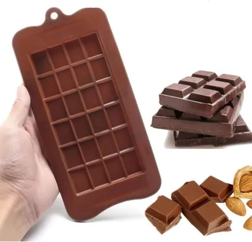 Miniatura 4 de Molde antiadherente de silicona para chocolate, de grado alimenticio y barras energéticas (3 moldes de barra de chocolate, juego de 3) (3)