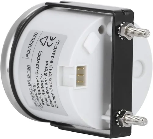 Miniatura 8 de Indicador de inclinación de ajuste de barco de 2.047 in 0 190ohm con retroiluminación roja para motores marinos y grupos electrógenos Dial Marco