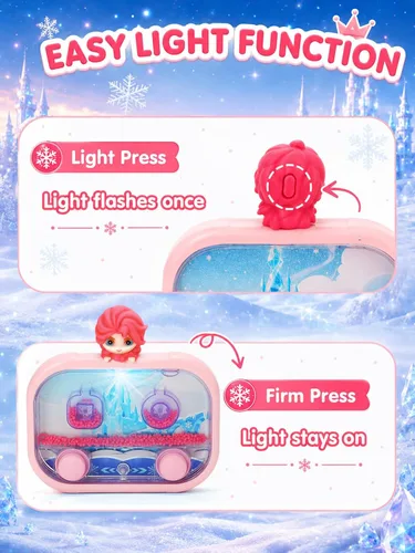 Miniatura 5 de Juego de agua de mano con luz - Juguete de bola de agua para niños a partir de 3 años, juguete retro, juego de viaje en automóvil sin pantalla