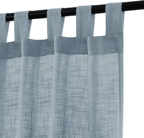 Miniatura 10 de H.VERSAILTEX Cortinas de mezcla de lino – Cortinas de lino natural texturizado con pestaña superior para sala de estar, filtrado de luz de bajo
