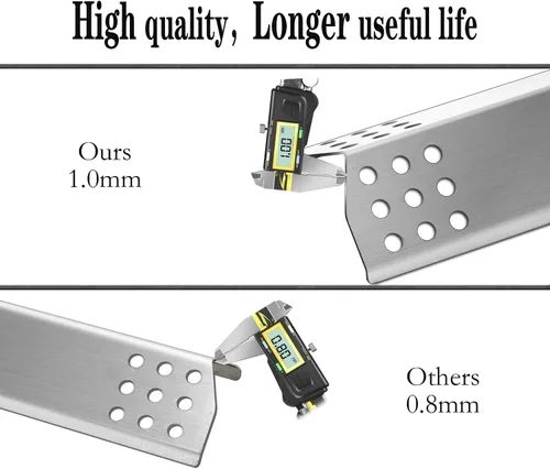 Miniatura 5 de Kalomo 15 1/8 x 3 1/4 pulgadas, piezas de placas térmicas para modelos Master Forge 1010048, cubierta de quemador de escudo térmico, domador