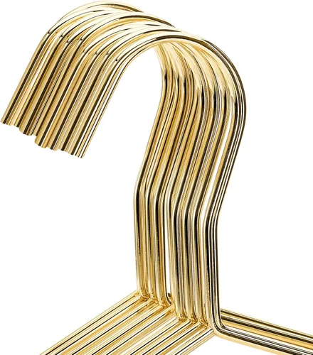 Miniatura 4 de Tosnail Paquete de 30 perchas de metal de alambre fuerte de acero inoxidable de 16.5 pulgadas, perchas de ropa resistentes, organizador de armario