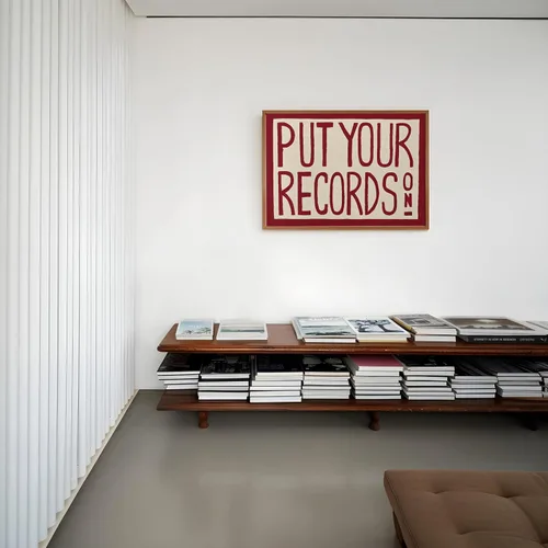 Miniatura 6 de Impresión artística retro para pared, póster "Put Your Records On", arte de pared moderno de mediados de siglo, impresión Put Your Records pintada a