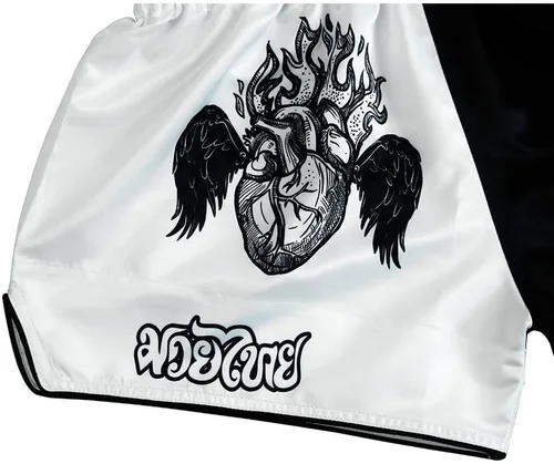 Miniatura 5 de HUOLEI Pantalones cortos Muay Thai para hombres y mujeres, pantalones cortos de boxeo MMA de alta calidad.