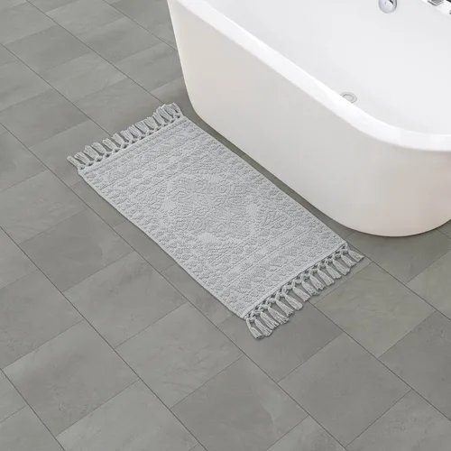 Miniatura 45 de French Connection Nellore Alfombras de Baño, Tapetes de Baño Tejidos y con Cuentas, Tapetes de Baño Duraderos y Gruesos para Baño y Alfombras