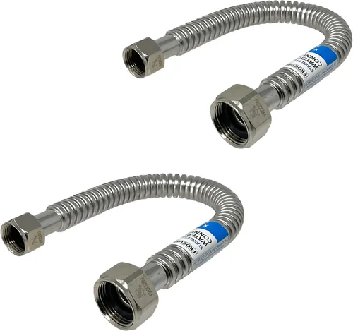 Miniatura 13 de PROCURU Paquete de 1 conector flexible para calentador de agua de acero inoxidable de 3/4 pulgadas FIP x 48 pulgadas (4 pies), certificado seguro