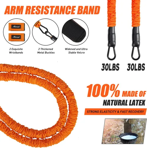 Miniatura 3 de Bandas de béisbol, bandas de brazo de 50 libras y 100 libras para lanzadores de béisbol y sóftbol, atletas jóvenes y adultos mejoran el bateo