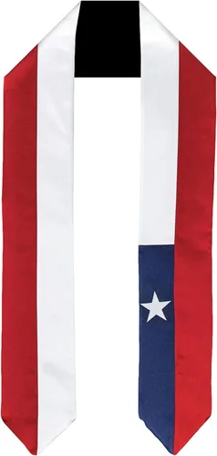 Vision Wear - Fajaestola de graduación de América del Sur - Lujoso símbolo cultural - Abraza tu herencia - Banda de orgullo y honor, Chile Flag