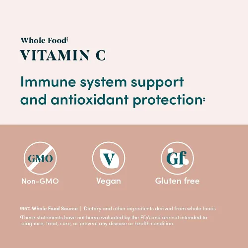 Miniatura 5 de Amazon Elements - Vitamina C integral, 95% fuente de alimentos integrales, ingredientes dietéticos y otros derivados de alimentos integrales
