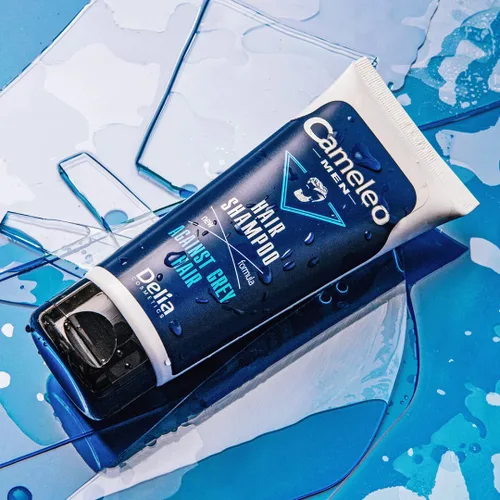 Miniatura 4 de Cameleo Nuevo champú de fórmula para hombre contra el cabello gris refresca con extracto natural de avellana
