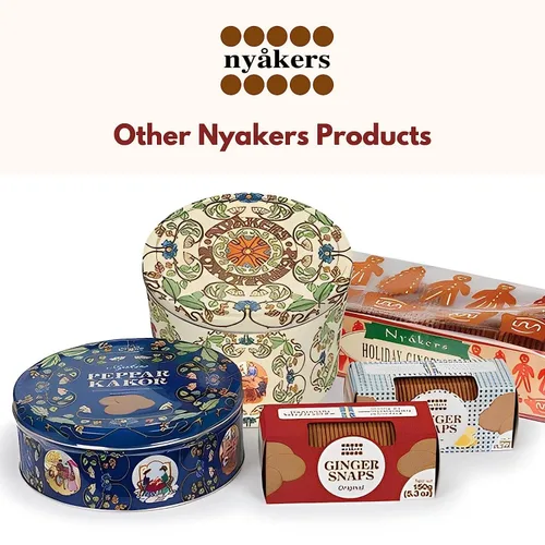 Miniatura 8 de Nyakers Pepparkakor Snaps de jengibre sueco, originales, famosas y antiguas galletas de jengibre tradicionalmente horneadas en Suecia desde 1952
