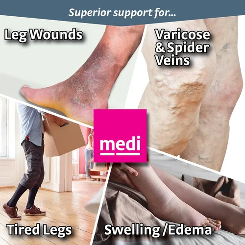 Miniatura 6 de mediven Plus for Men & Women, 40-50 mmHg, Thigh High w/Silicone Top-Band, Open Toe Standard-VII