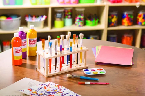 Miniatura 7 de Fun Express Juego de pintura de témpera lavable para niños, 10 colores brillantes en botellas exprimibles de 16 onzas, pintura artesanal no tóxica