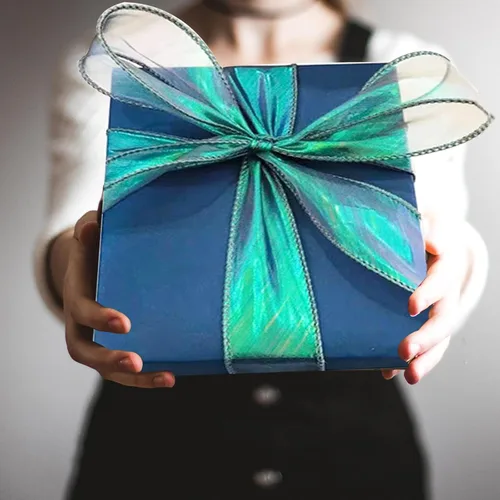Miniatura 3 de CMFYHM 2 rollos de cinta de organza verde láser de 1-1/2 pulgadas de ancho, 10 yardas para envoltura de regalo, lazo, manualidades, ramo, corona