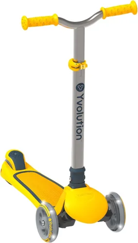 Miniatura 8 de Yvolution Y Glider Air Scooter para niños, patinete de 3 ruedas para niños pequeños, altura ajustable en 4 posiciones, inclínate para dirigir