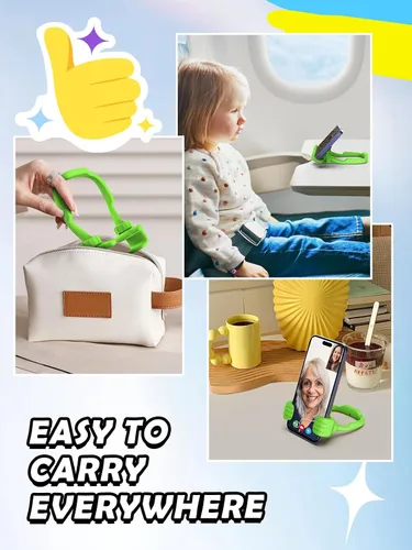Miniatura 7 de Cesta de Pascua esencial para adolescentes, niñas, niños, soporte para teléfono celular: soporte ajustable para teléfono perezoso para escritorio