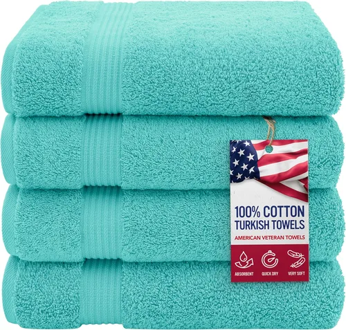 Miniatura 58 de Toalla American Veteran, Juego de Toallas de Mano para Baño de 4, 100% Conjunto de Toallas de Mano Turcas de Algodón, Toallas de Mano Suave