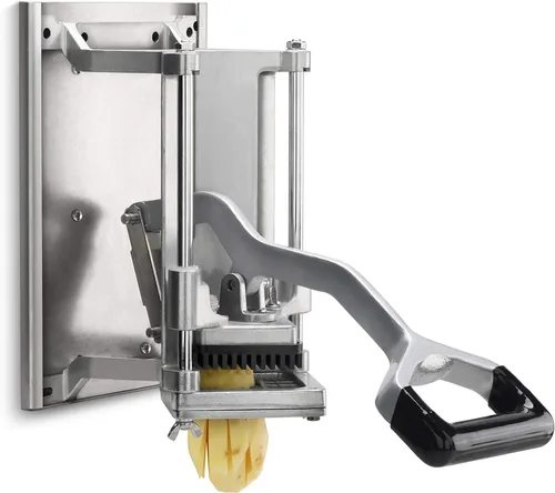 Miniatura 10 de New Star Foodservice 7006872 Cortador de papas fritas extra resistente 3/8" con soporte de pared, mostrador fijo o montaje en pared