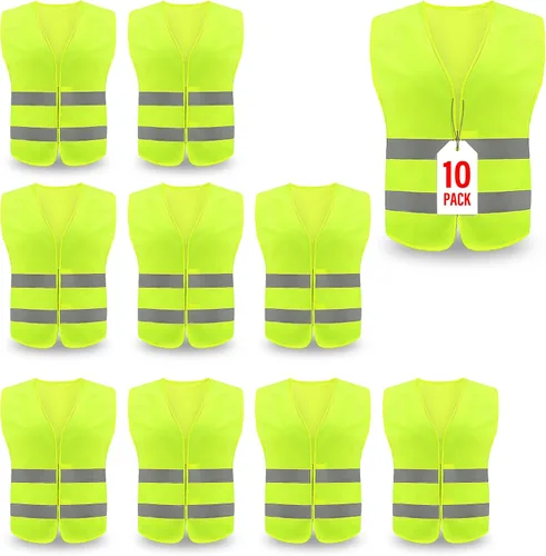 Miniatura 12 de Chaleco de seguridad, chaleco reflectante de alta visibilidad para hombres, trabajo, ciclismo, corredor, topógrafo, voluntario, carretera Azul