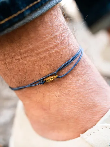 Miniatura 52 de Made by Nami Surfer Anklet with Snap Hook Clasp Waterproof & Adjustable Thin String Ankle Bracelets for Women and Men Handmade Jewelry for Beach and