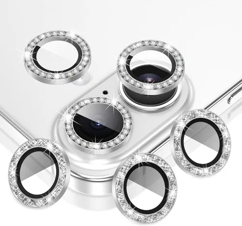 Miniatura 14 de AGVEE Paquete de 6 protectores de lente de cámara para iPhone 14 Pro de 6.1 pulgadas/14 Pro Max de 6.7 pulgadas, con diamantes brillantes y anillo