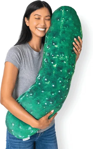 Much Comfort Almohada Decorativa 3D de Pepinillo en Vinagre de 37 pulgadas - Hecha con Tela Súper Suave y Ultra Premium - Linda, Cómoda, Afelpada,