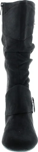 Miniatura 8 de Forever Link Klein-70 - Botas de tacón plano con hebilla y punta redonda cerrada para mujer