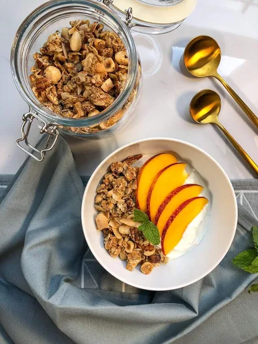 Miniatura 4 de Food to Live Granola crujiente dorada orgánica, 12 onzas, lote pequeño, hecha a mano, a granel, ideal como aperitivo para cereales de desayuno