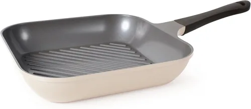 Miniatura 9 de Neoflam Eela - Parrilla cuadrada antiadherente de 11 pulgadas con crestas de corte, revestimiento de cerámica Ecolon sin PFOA para sartén, asar