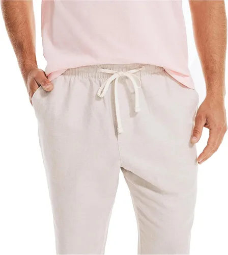 Miniatura 5 de Nautica Pantalón de lino con cordón de ajuste clásico para hombre
