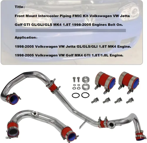 Miniatura 6 de Kit de brida de sensor SSQV pulido de montaje frontal para Volkswagen VW Jetta Golf GTI GL/GLI/GLS MK4 1.8T 1.8L 98-05 Motores FMIC Bolt On