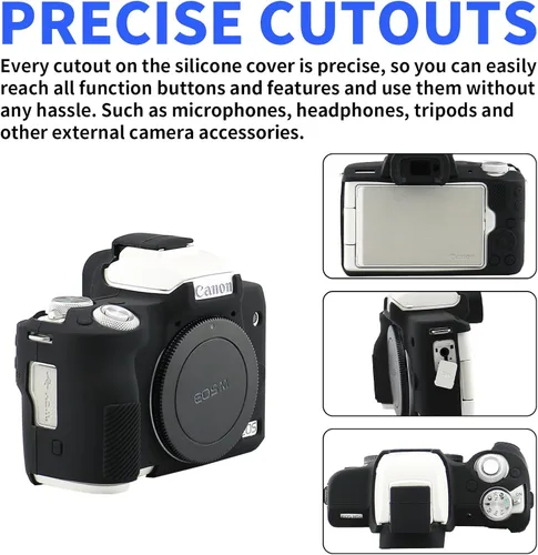 Miniatura 2 de Easy Hood Carcasa de cámara para Canon EOS M50/M50 Mark II Cámara digital, Funda protectora de silicona suave antiarañazos Carcasa de cubierta Azul