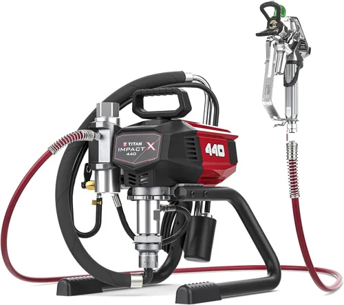 Miniatura 2 de Titan Impact X 440 Pulverizador de pintura sin aire eléctrico, 3300 PSI, control de presión adaptativo, patín