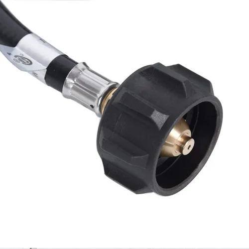 Miniatura 5 de GasSaf Manguera de propano de 4 pies para RV, manguera conector pigtail de propano QCC1 - conector ACME x 1/4" macho invertido con estriado