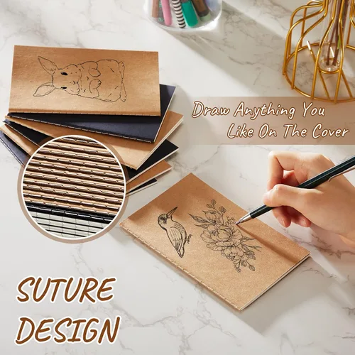 Miniatura 4 de Mimorou 96 cuadernos pequeños a granel de 3.5 x 5.5 pulgadas, cuadernos pequeños con rayas y en blanco para viajeros, estudiantes, regalos