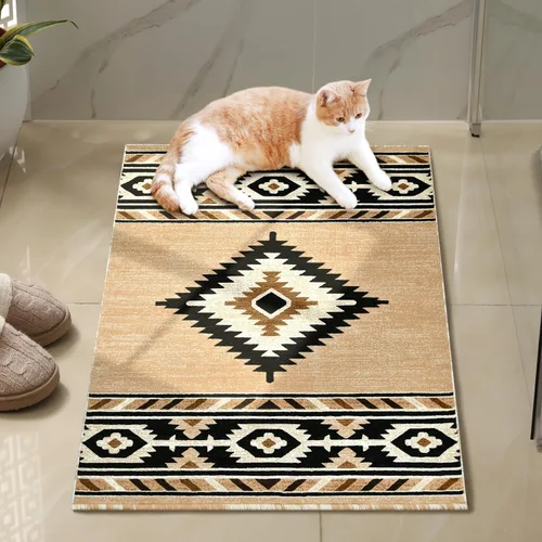 YHSF South West - alfombra nativa americana del suroeste, fácil de limpiar, gruesa, suave y duradera, alfombra tribal inspirada en indios americanos