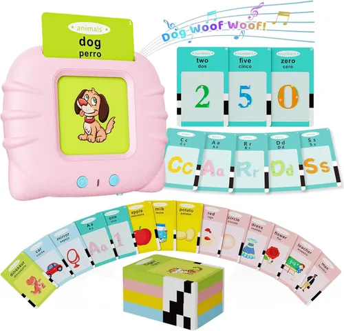 Miniatura 12 de Aullsaty Tarjetas didácticas parlantes para niños de 1 a 5 años, 536 palabras visuales mejoradas con 6 canciones, juguetes sensoriales Montessori