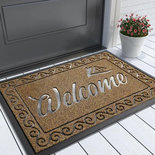 Miniatura 76 de Yimobra Tapete de Bienvenida, Tapetes de Puerta Resistentes y Duraderos para Entrada del Hogar Exterior Interior, Tapete Delantero para Patio
