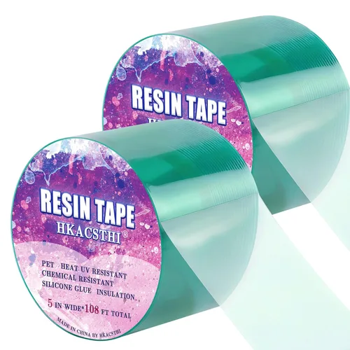 Miniatura 7 de HKACSTHI Cinta de Resina de 108 Pies para Moldeo de Resina Epoxi de Silicona, Cinta de Resina Epoxi UV, Cinta Liberadora de Epoxi para Vertido
