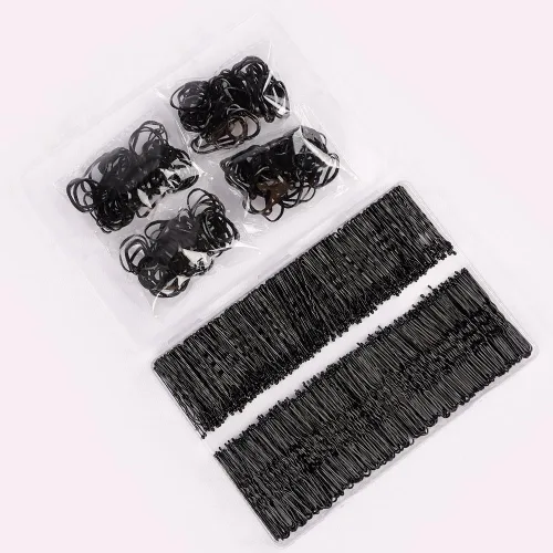 Miniatura 6 de 200 horquillas para el cabello en forma de U con caja de almacenamiento (2.36 pulgadas, 2 pulgadas), horquillas para moños para mujeres, niños