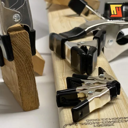 Miniatura 8 de Wellmax Surtido de 16 abrazaderas de resorte – Abrazaderas niqueladas resistentes de 2, 4 y 6 pulgadas para carpintería, marco, bricolaje